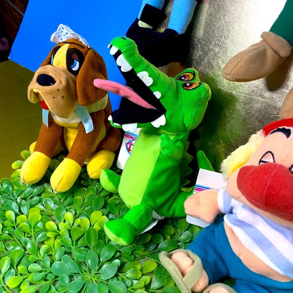 DISNEY EXCLUSIVE NWT VTG 90s PETER PAN RETIRED BEAN BAG PLUSH COMPLETE SET OF 5 - Picture 2 of 14